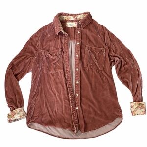 Thread & Supply Silk Blend Button-Up Shirt Size M Rose Pink